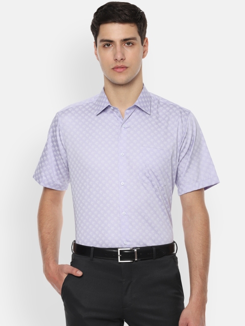 

Van Heusen Men Purple Regular Fit Printed Formal Shirt