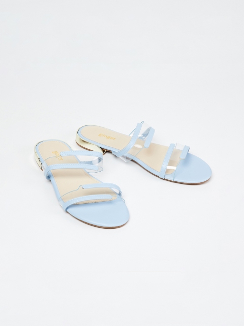 

Ginger by Lifestyle Women Blue Solid Open Toe Flats