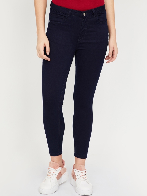 

Fame Forever by Lifestyle Women Navy Blue Super Skinny Fit Mid-Rise Clean Look Jeans