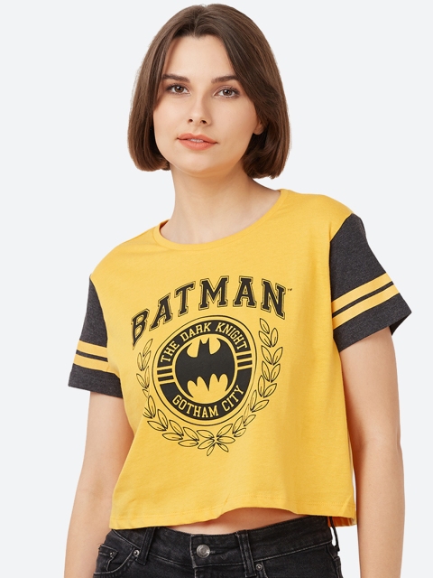 

Free Authority Women Yellow Batman Printed T-shirt