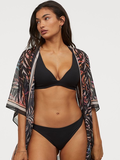 

H&M Women Black Solid Cheeky Bikini Bottoms