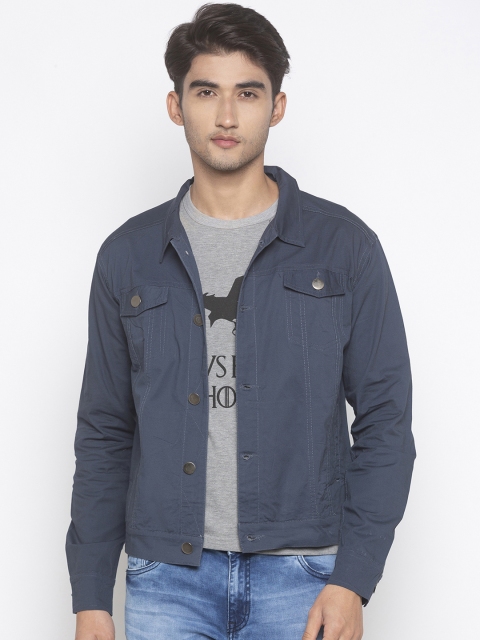

Nick&Jess Men Blue Solid Lightweight Tailored Jacket