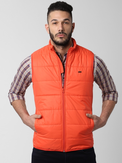 

Peter England Casuals Men Orange Solid Padded Jacket