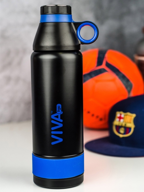 

VIVA h2o Black & Blue Solid Stainless Steel Vaccum Insulated Water Bottle 1200 ml