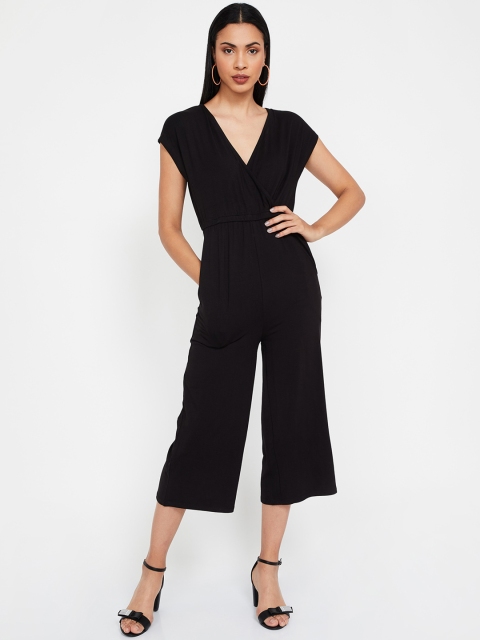 

Bossini Women Black Solid Culotte Jumpsuit