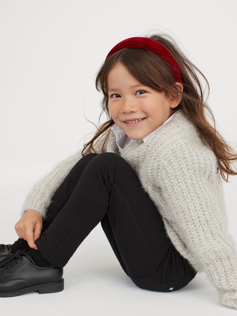 

H&M Girls Black Solid Treggings
