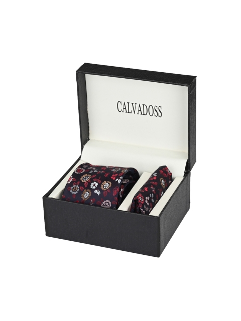 

Calvadoss Men Purple & Red Printed Accessory Gift Set