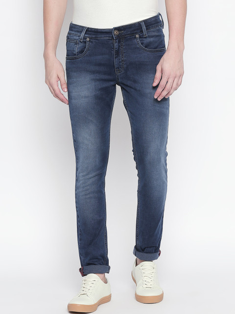 

Mufti Men Blue Regular Fit Mid-Rise Clean Look Stretchable Jeans