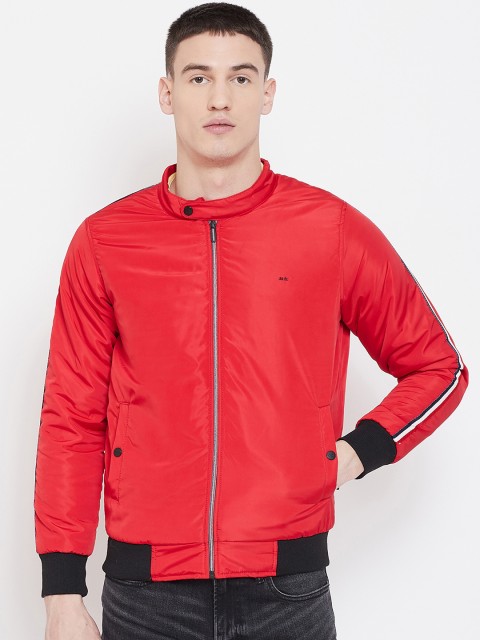 

Okane Men Red Solid Padded Jacket