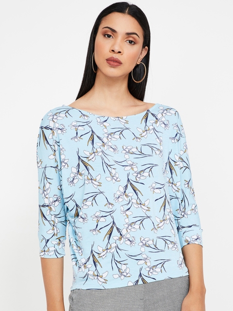 

CODE by Lifestyle Women Blue & Pink Printed Top