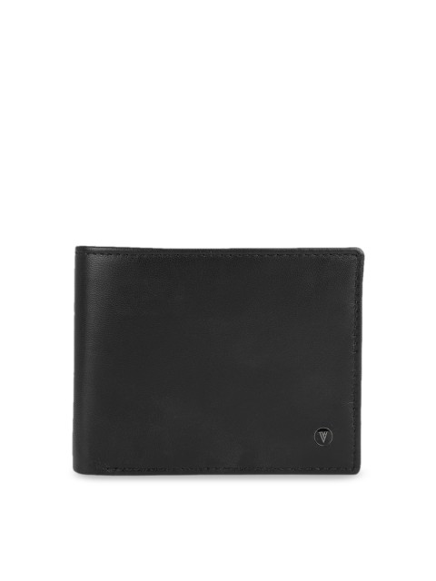 

Van Heusen Men Black Solid Leather Two Fold Wallet