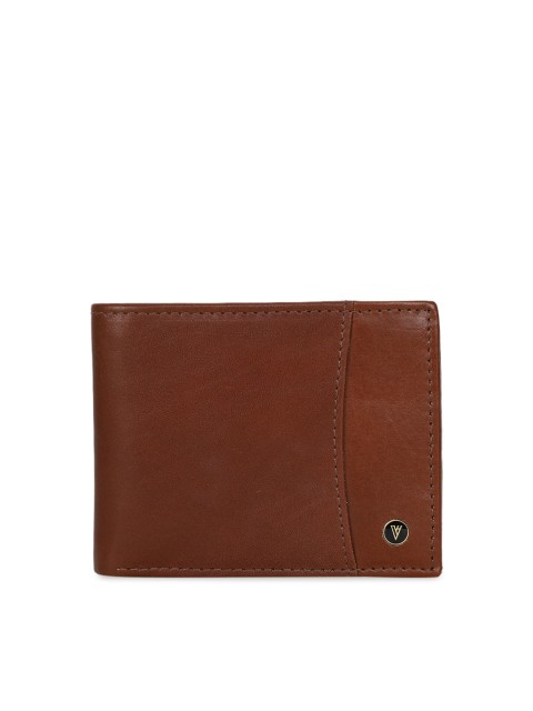 

Van Heusen Men Brown Solid Leather Two Fold Wallet