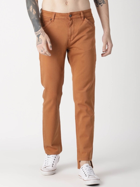 

Blue Saint Men Brown Slim Fit Solid Regular Trousers
