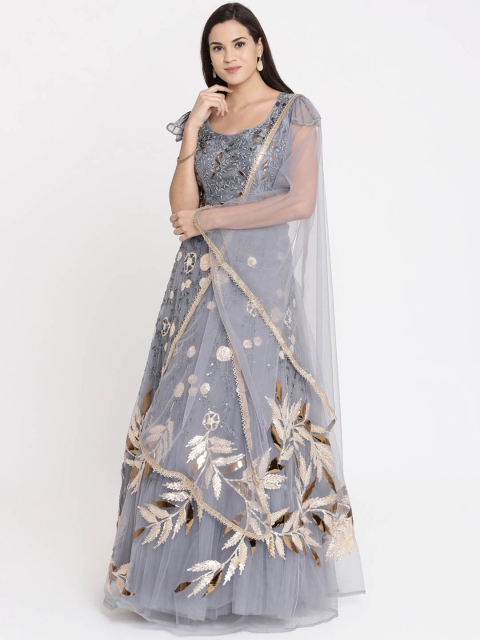 

Koskii Grey Ready to Wear Lehenga & Blouse with Dupatta