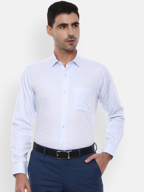 

Van Heusen Men Blue Printed Regular Fit Formal Shirt