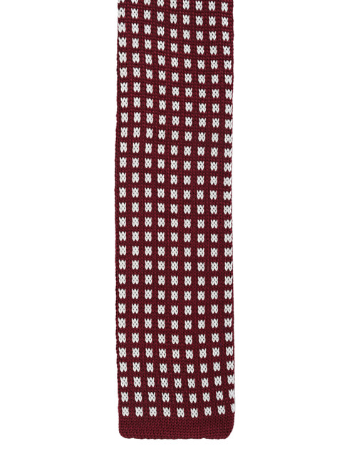 

Calvadoss Red & White Woven Design Broad Tie