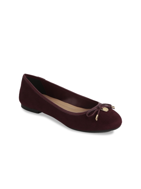 

Mode by Red Tape Women Burgundy Solid Ballerinas