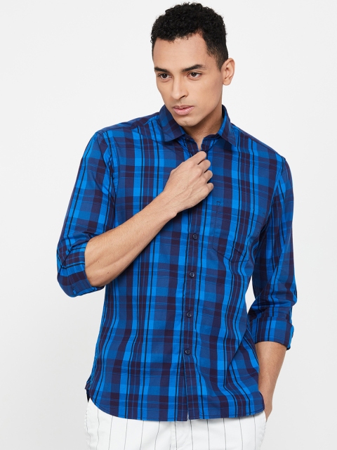 

CODE by Lifestyle Men Blue Slim Fit Checked Casual Shirt