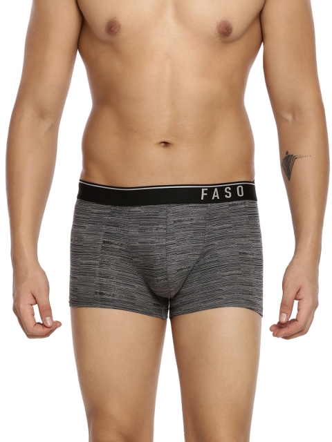 

FASO Men Grey Self-Design Organic Cotton Trunk FS 3006