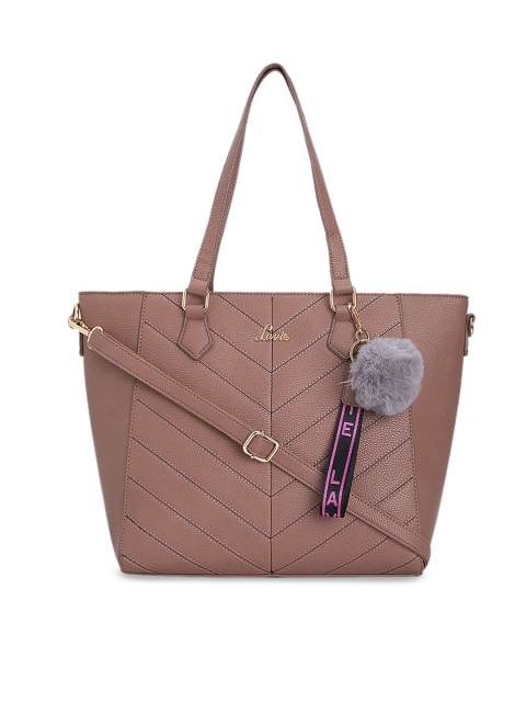 

Lavie Mauve Textured Handheld Bag