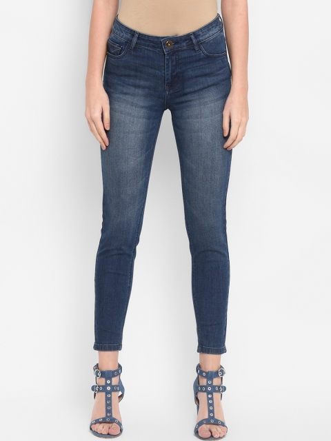 

FOSH Women Blue Skinny Fit Mid-Rise Clean Look Jeans