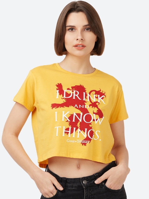 

Free Authority Game Of Thrones Featured Yellow Tshirt for Women