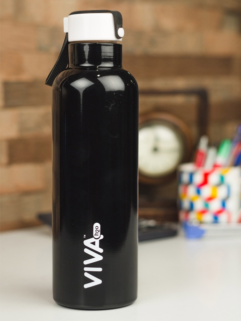 

VIVA h2o Black Solid Stainless Steel Vaccum Insulated Water Bottle 500 ml