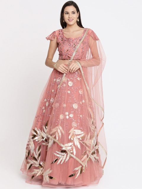 

Koskii Pink Ready to Wear Lehenga & Blouse with Dupatta