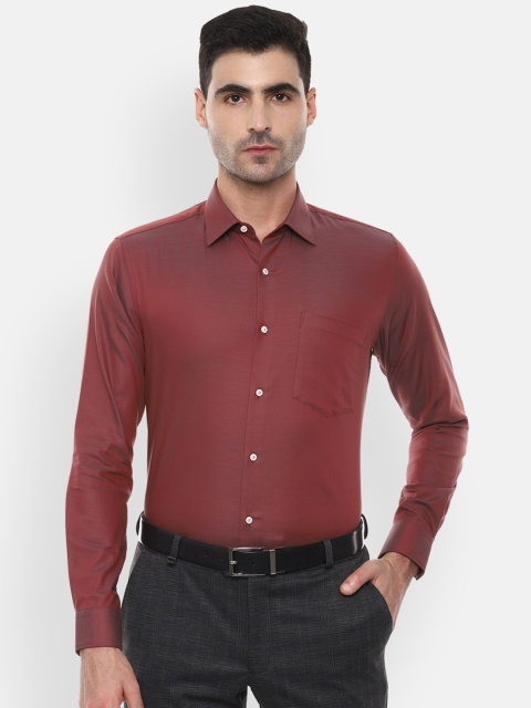 

Van Heusen Men Maroon Solid Slim Fit Formal Shirt