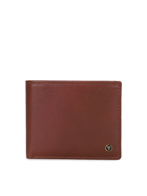 

Van Heusen Men Brown Solid Leather Two Fold Wallet