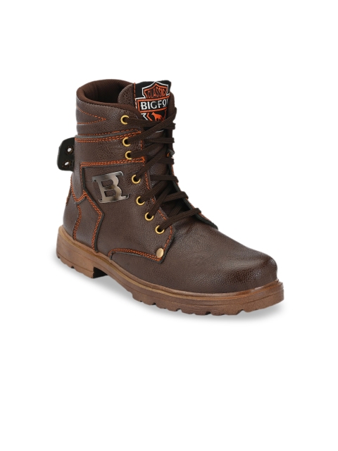

Big Fox Men Brown Solid High-Top Flat Boots