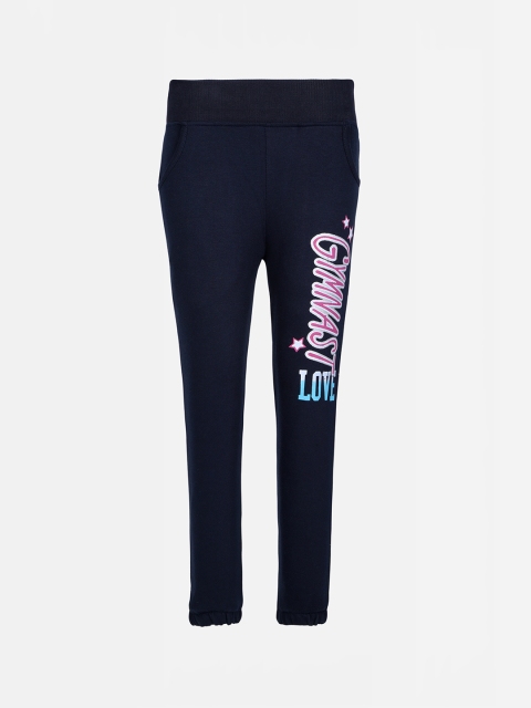 

Punkster Girls Blue Solid Joggers