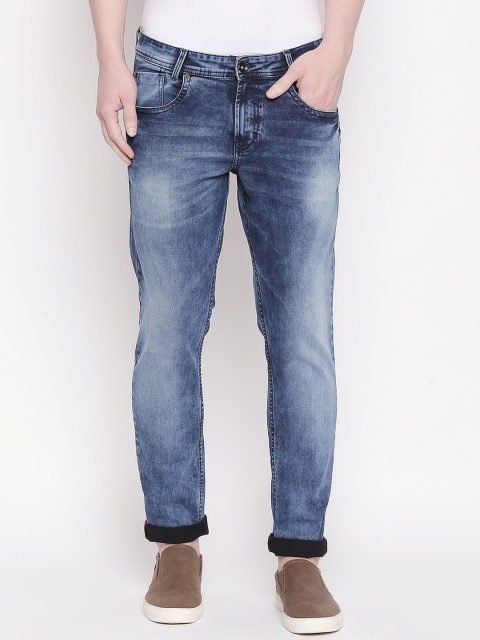 

Mufti Men Blue Regular Fit Mid-Rise Clean Look Stretchable Jeans