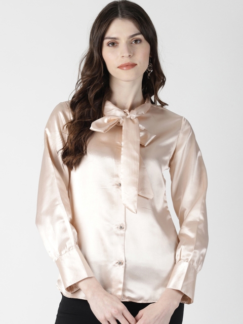 

AARA Women Pink Solid Shirt Style Top
