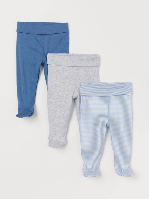 

H&M Infant 3-Pack Sustainable Leggings, Blue