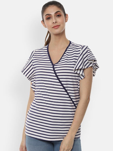 

Van Heusen Woman White Striped Top