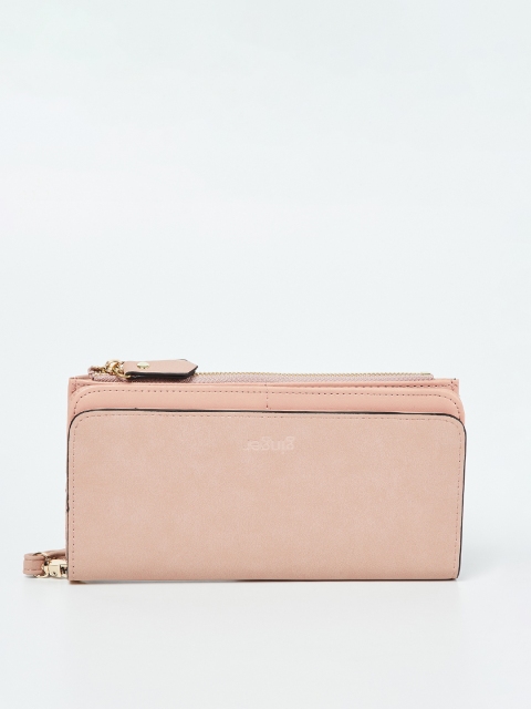 

Ginger by Lifestyle Women Pink Solid Two Fold Wallet