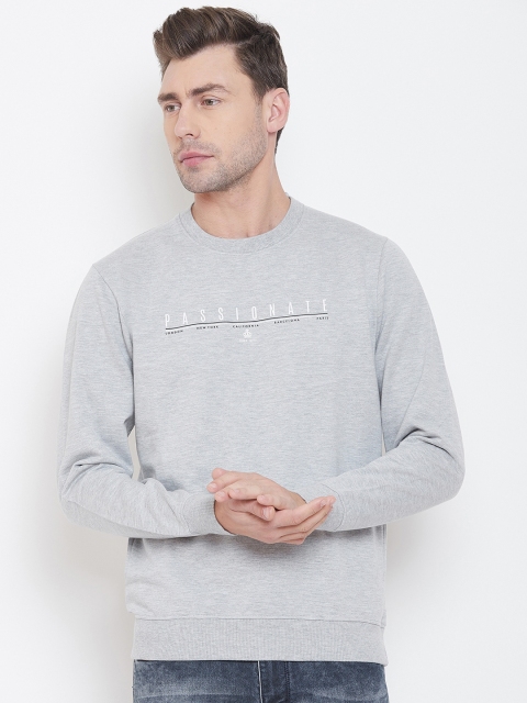 

Duke Men Grey Solid Sweatshirt