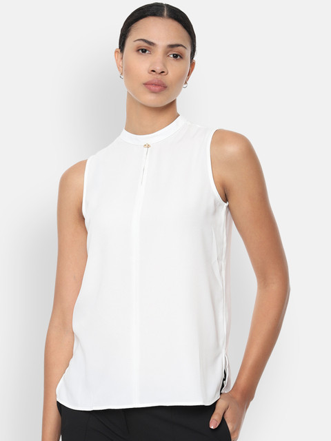 

Van Heusen Woman White Solid Top