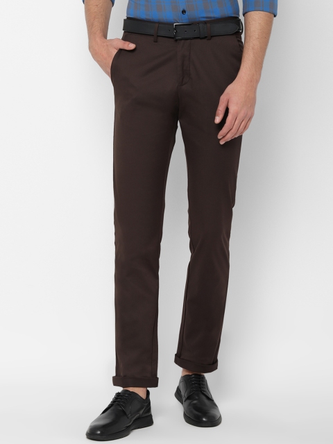 

Allen Solly Men Brown Regular Fit Solid Formal Trousers