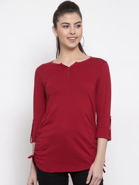 

Kalt Women Red Solid Top