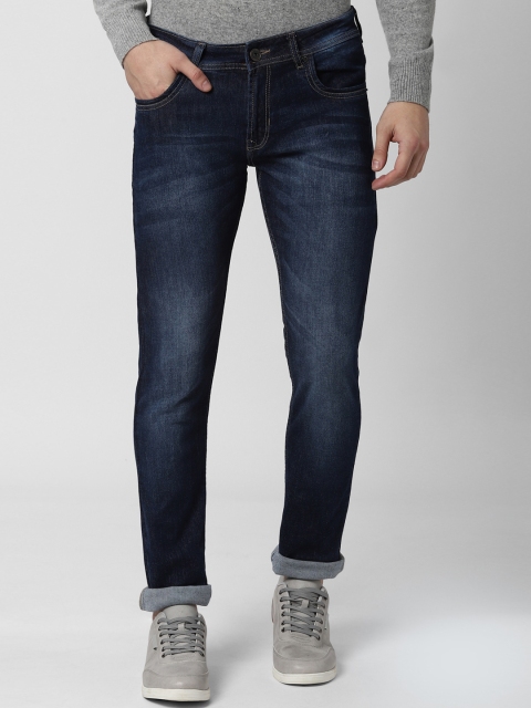 

Peter England Casuals Men Navy Blue Skinny Fit Mid-Rise Clean Look Stretchable Jeans