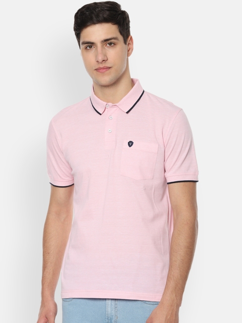 

Van Heusen Sport Men Pink Solid Polo Collar T-shirt