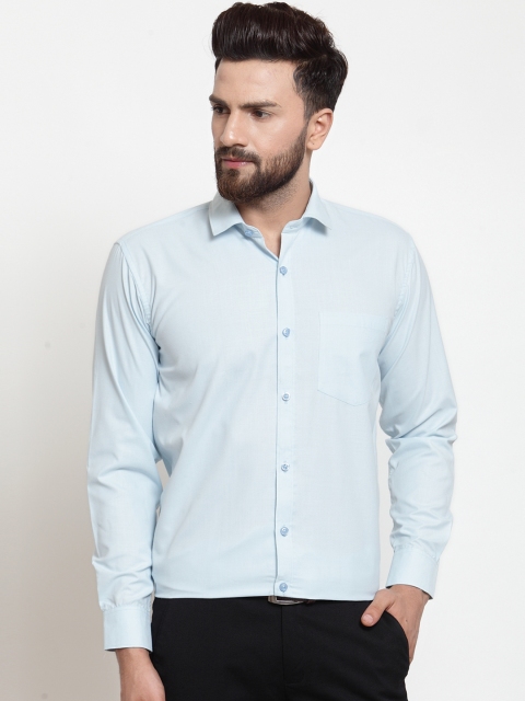 

CAMIER Men Blue Regular Fit Solid Formal Shirt