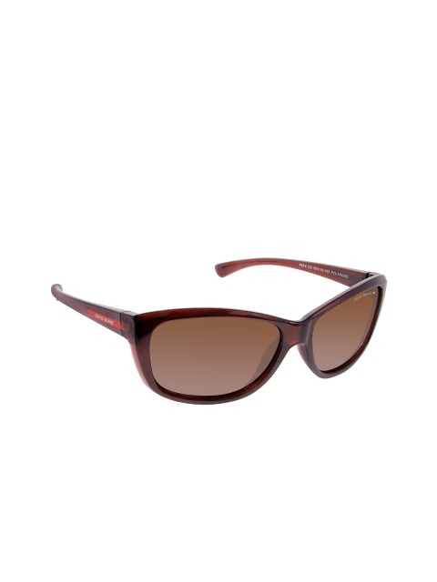 

David Blake Unisex Rectangle Sunglasses NSGDB1223, Brown