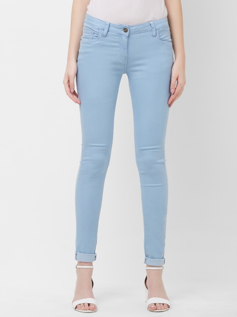 

109F Women Blue Skinny Fit Mid-Rise Clean Look Stretchable Jeans