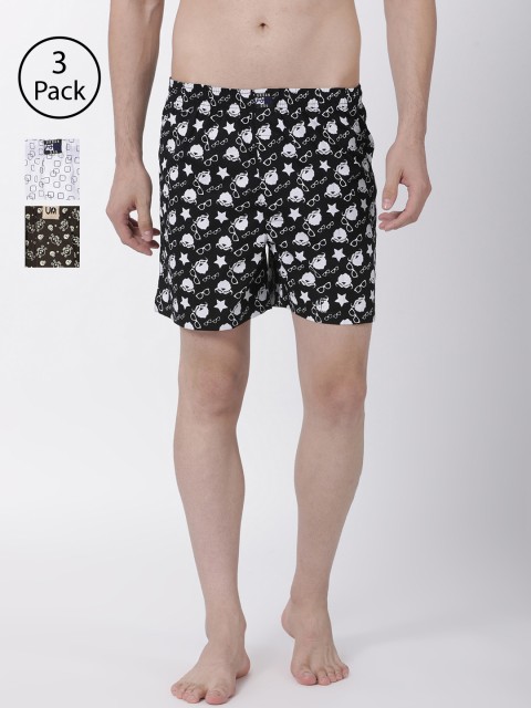 

Urban Dog Men Black & Grey Pack of 3 Printed Boxers UDBX148_UDBX156_UDBX159