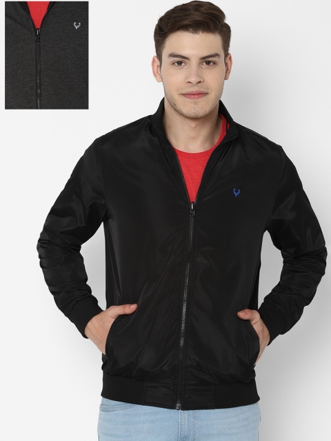 

Allen Solly Men Black Solid Reversible Bomber Jacket