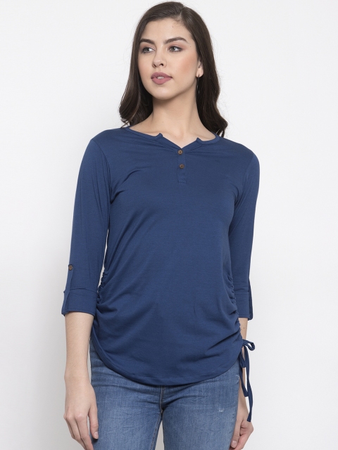 Kalt Women Blue Solid Top