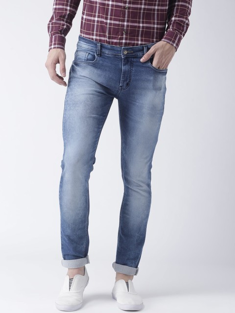 

Hangup Men Blue Regular Fit Mid-Rise Clean Look Stretchable Jeans